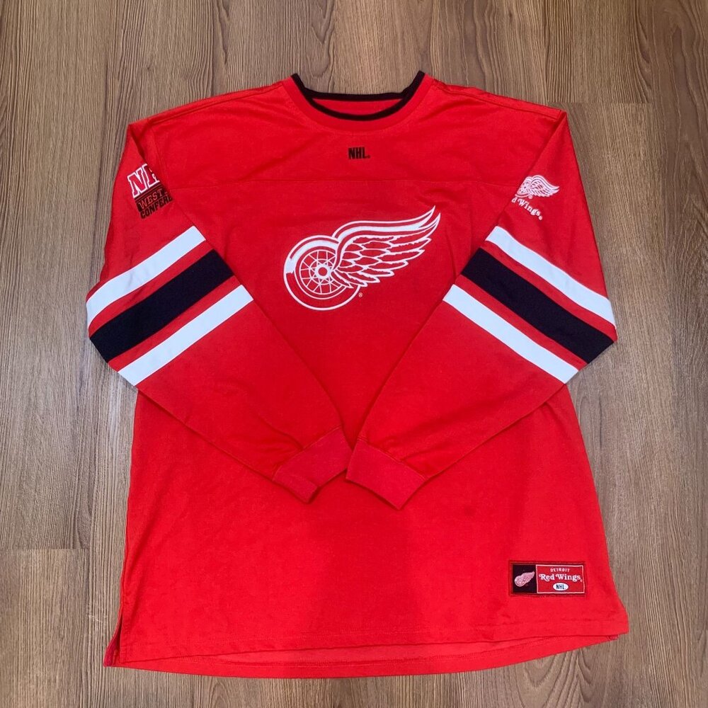 Vintage Lee NHL Western Conference Detroit Red Wings Long Sleeve Sweater